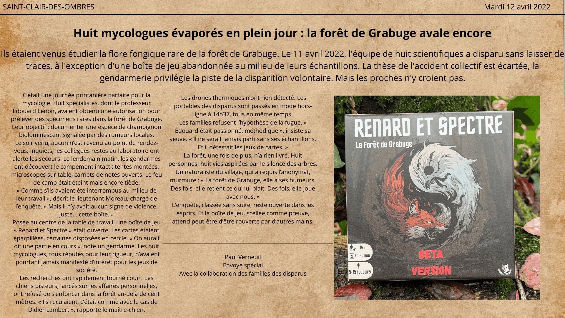 Pièce à conviction 3 - Carte annotée du village